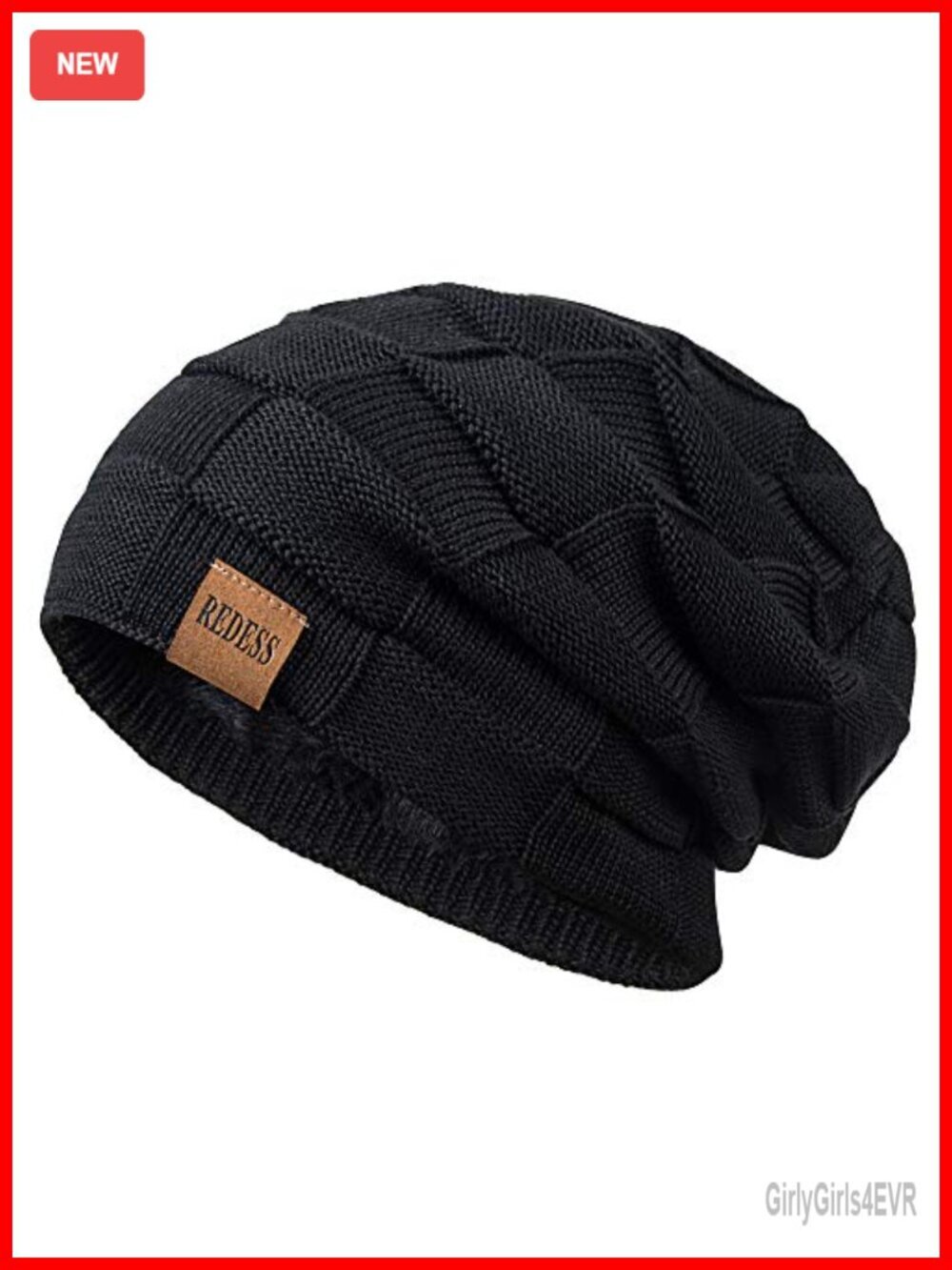 Winter Beanie Hat Knit Slouchy Thick Skull Cap for Men & Women